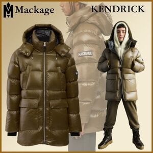 Mackage KENDRICK- R lustrous light down parka puffer coat with hood Size Large